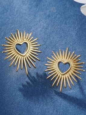 Radiant Sacred Heart~ of Jesus Immaculate Mary Burst Explode Catholic Steel Stud
